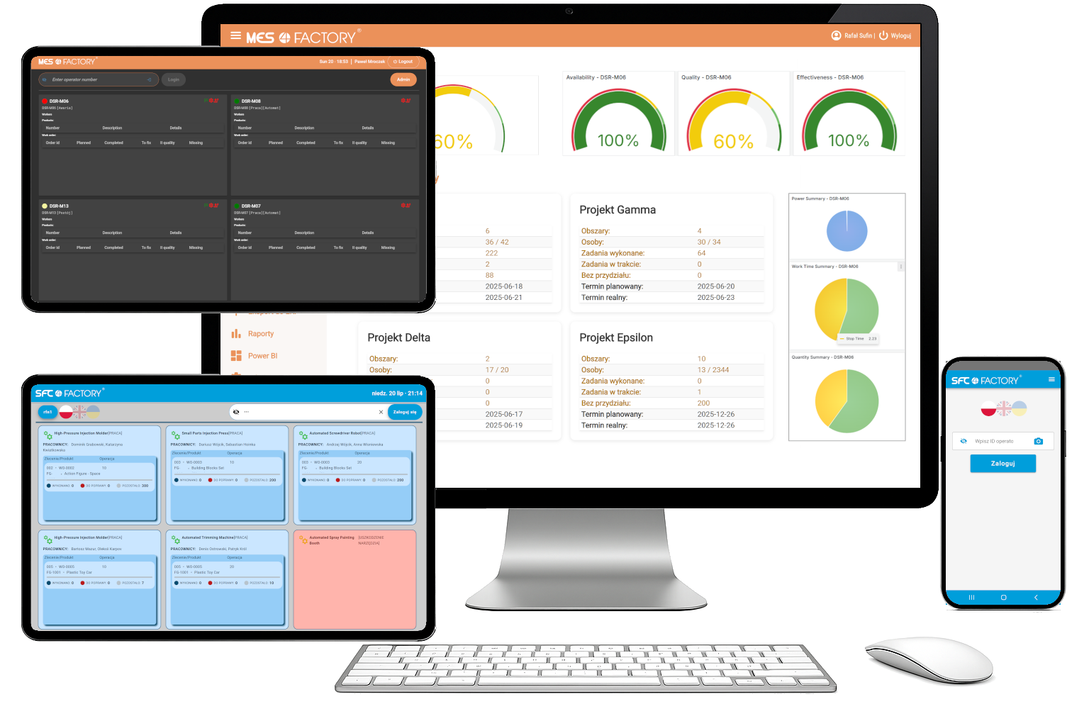 Operator z tabletem